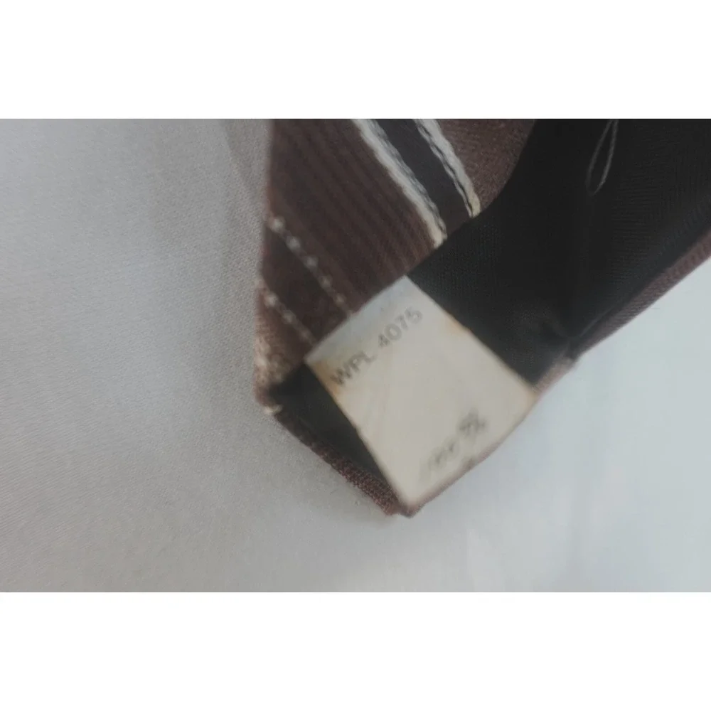 Wembley Mens Vintage Necktie Diagonal Striped Brown Tie WPL-4075‎